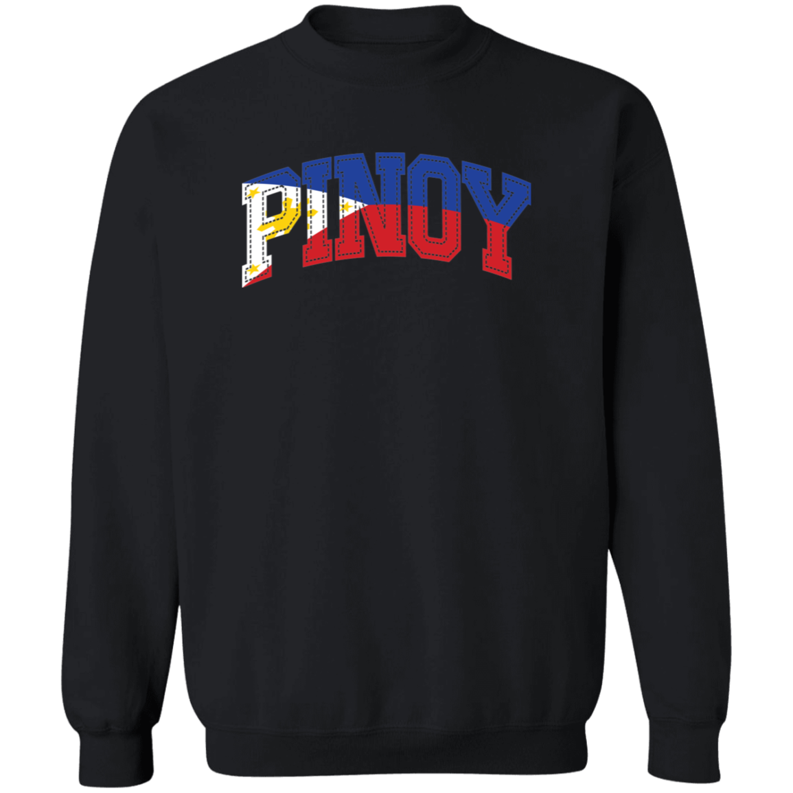 Pinoy with Flag Embedded Unisex Crewneck Pullover Sweatshirt