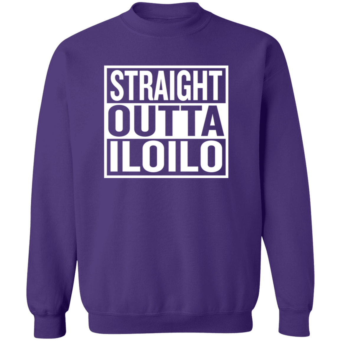 Straight Outta Iloilo Unisex Crewneck Pullover Sweatshirt