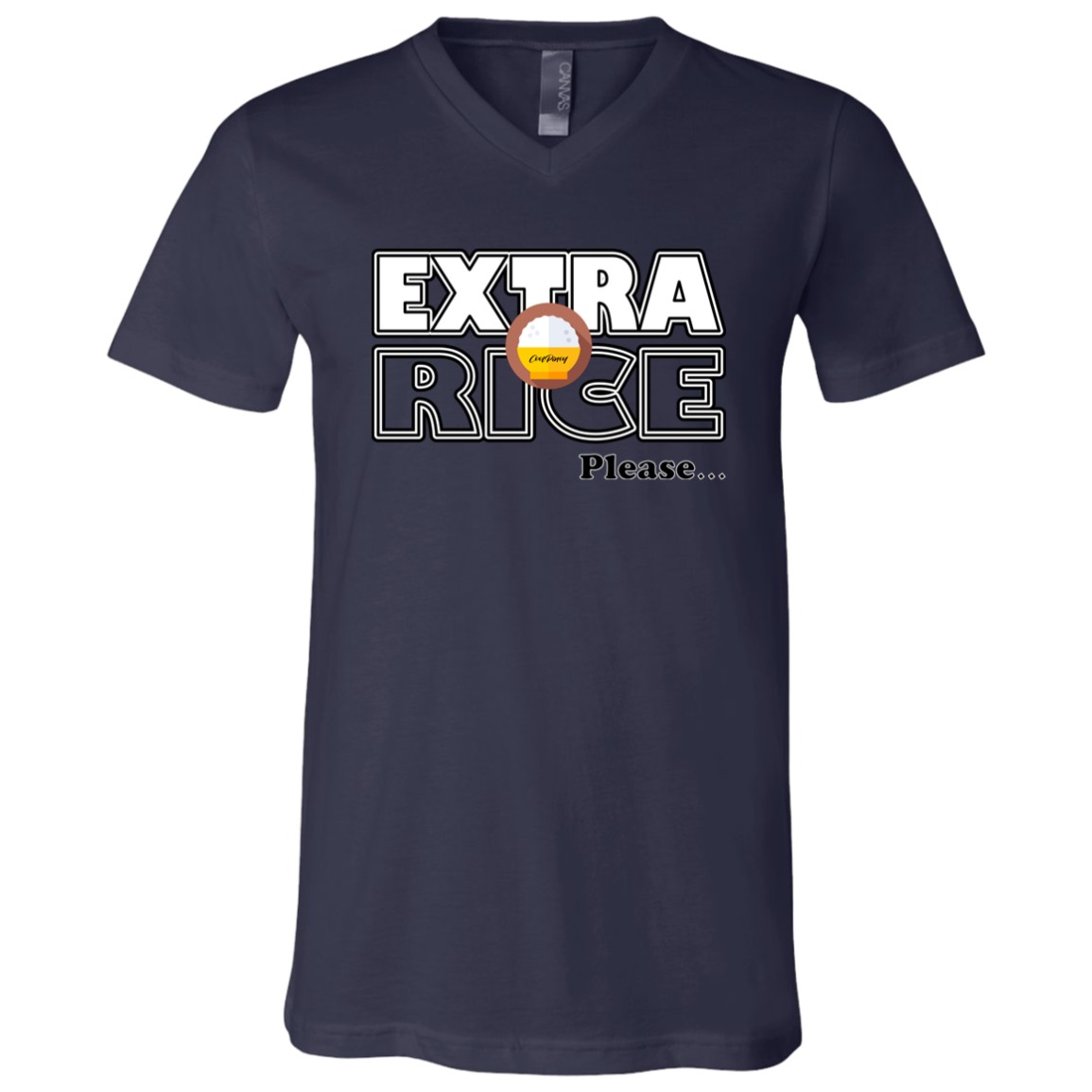 Extra Rice Please Unisex Jersey V-Neck T-Shirt