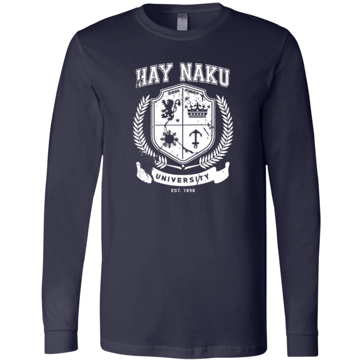 Hay Naku University Distressed CP Unisex Jersey Long Sleeve T-Shirt