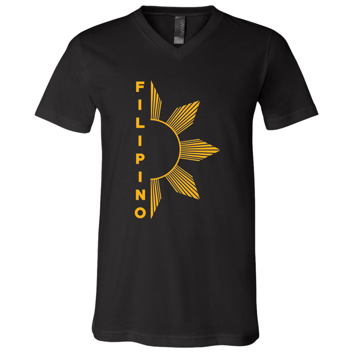 Filipino Half Sun Unisex Jersey V-Neck T-Shirt