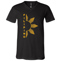 Filipino Half Sun Unisex Jersey V-Neck T-Shirt