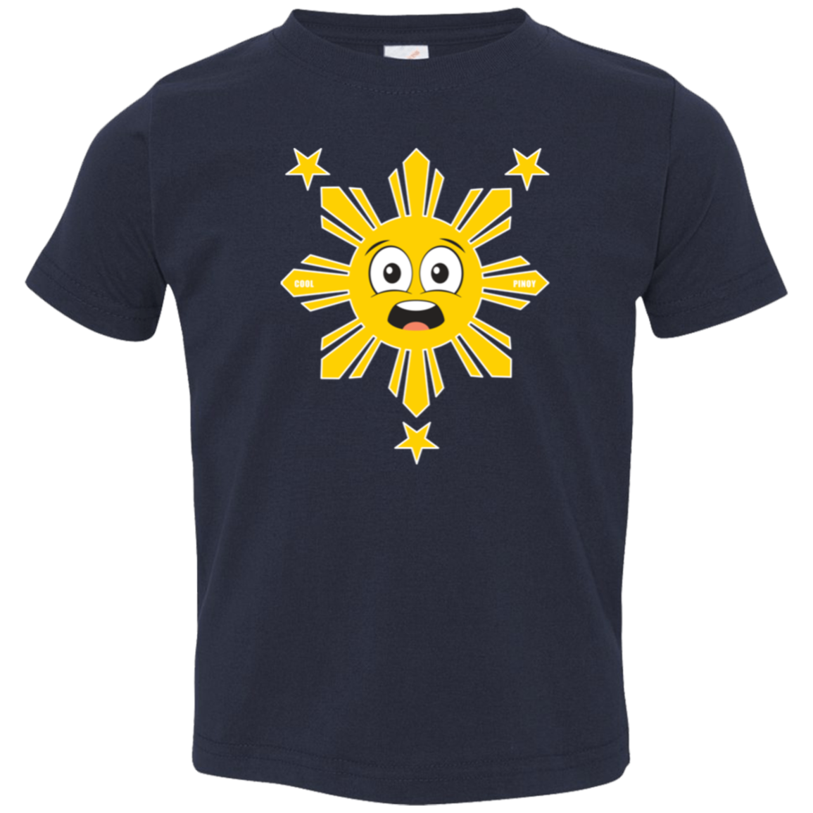 Kids Yellow Sun and Stars 2 Toddler Jersey T-Shirt