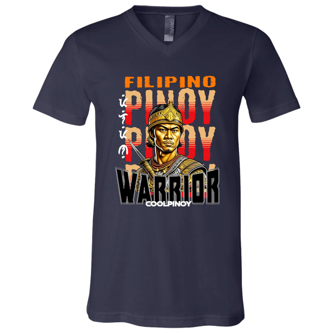 Filipino Warrior King Unisex Jersey V-Neck T-Shirt