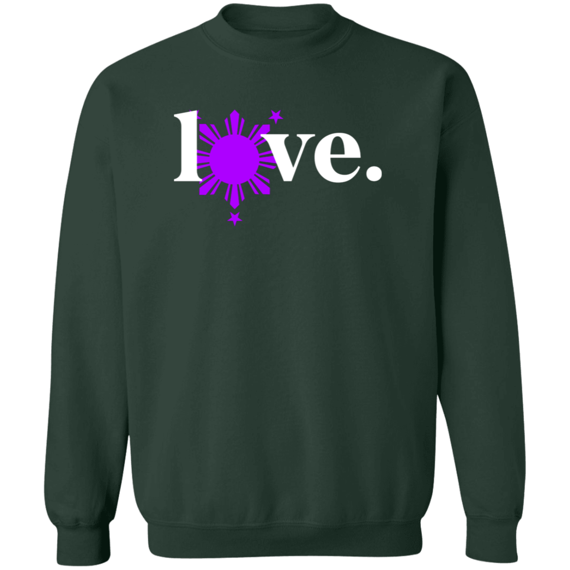 Love with Purple Sun and Stars Unisex Crewneck Pullover Sweatshirt