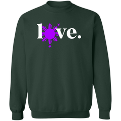 Love with Purple Sun and Stars Unisex Crewneck Pullover Sweatshirt