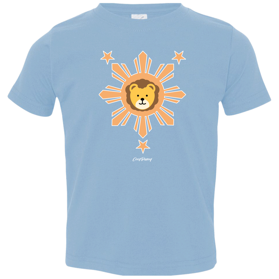 Kids Orange Sun Lion Toddler Jersey T-Shirt