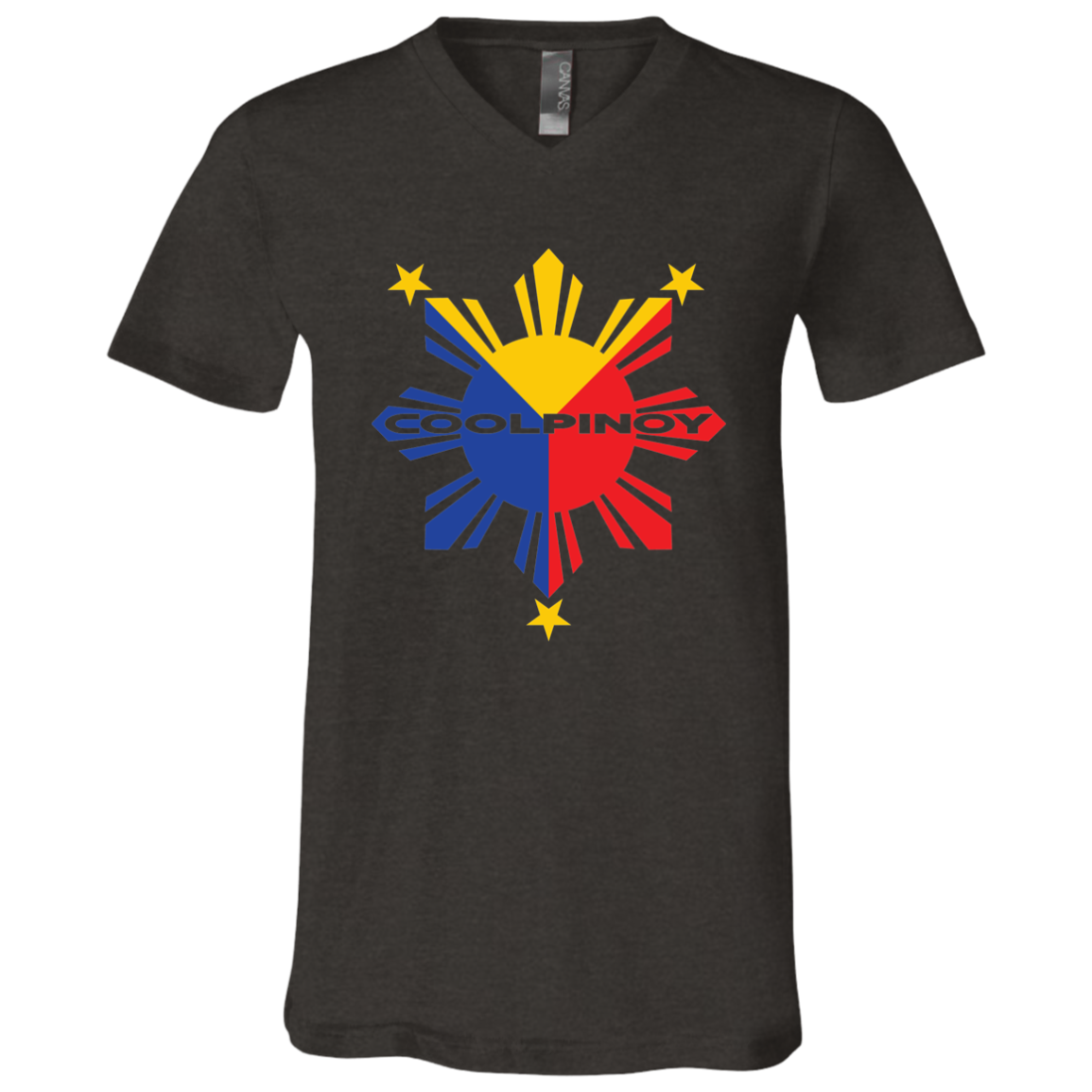 CoolPinoy Tricolor Unisex Jersey V-Neck T-Shirt