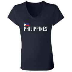 Team Philippines Ladies' Jersey V-Neck T-Shirt