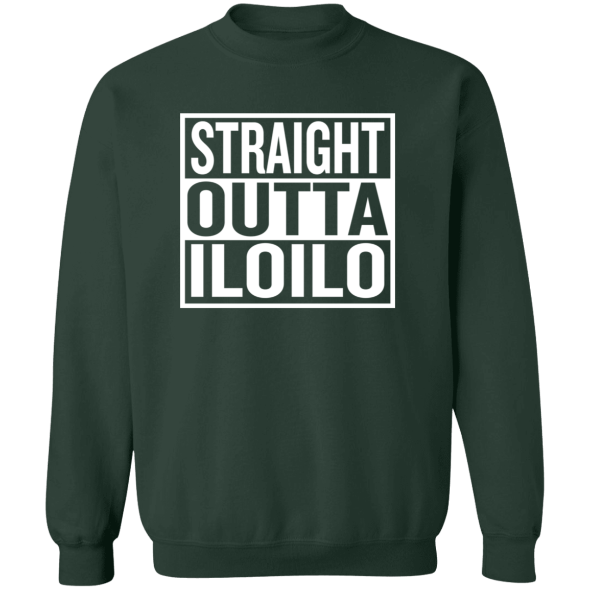 Straight Outta Iloilo Unisex Crewneck Pullover Sweatshirt