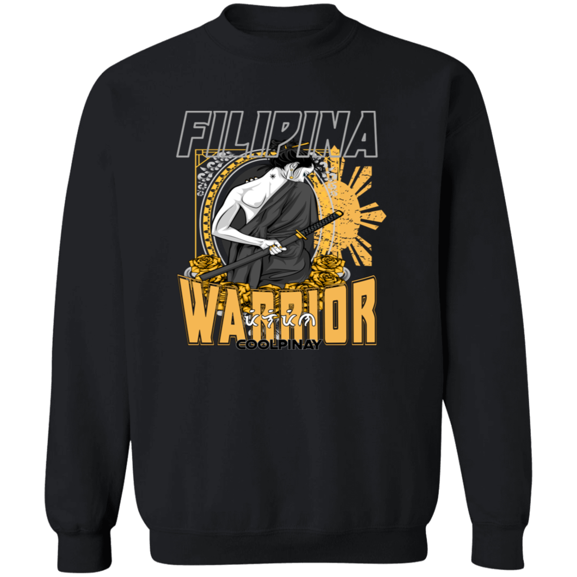 Filipina Warrior Samurai Unisex Crewneck Pullover Sweatshirt