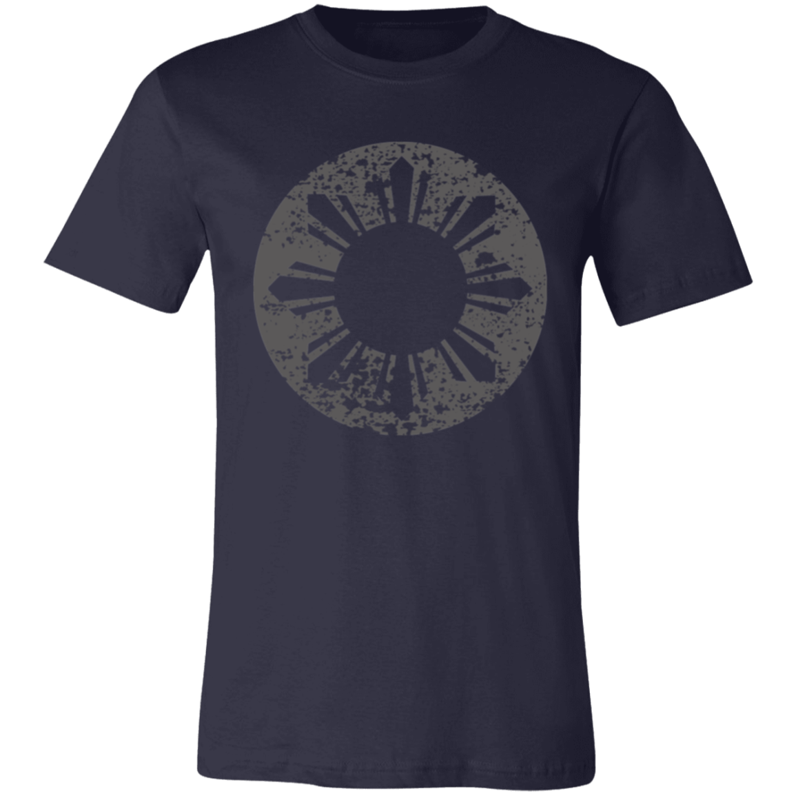 Sun and Stars in Circle Distressed Unisex Jersey T-Shirt