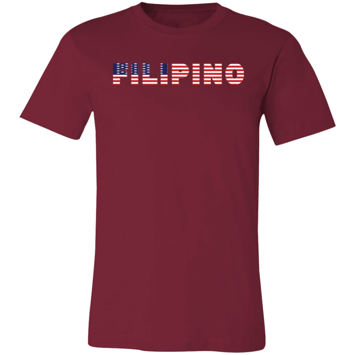 Filipino with US Flag Embedded Unisex Jersey T-Shirt