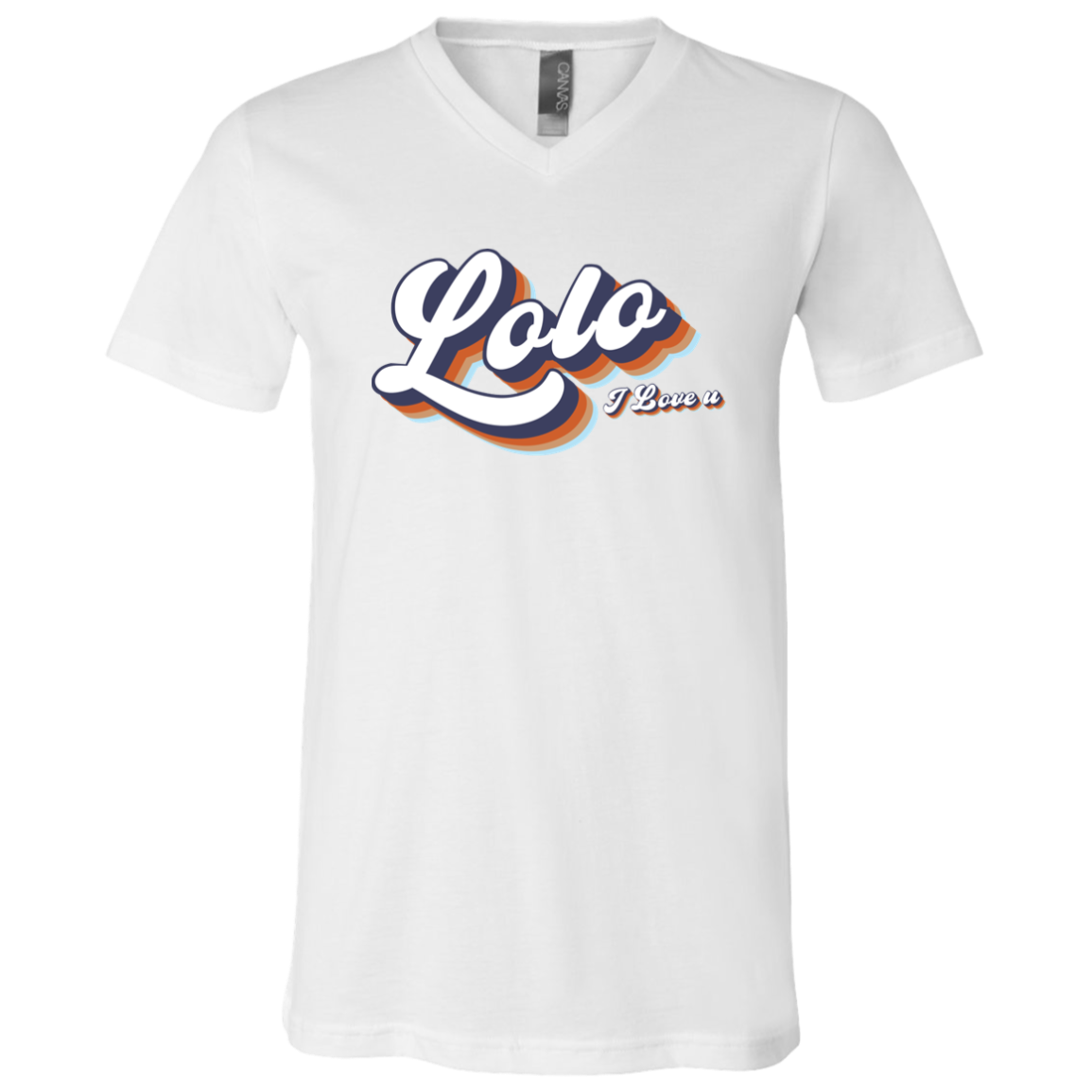 Lolo I Love U Unisex Jersey V-Neck T-Shirt