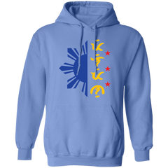 Tricolor Filipino in Baybayin Script Half Sun Unisex Pullover Hoodie