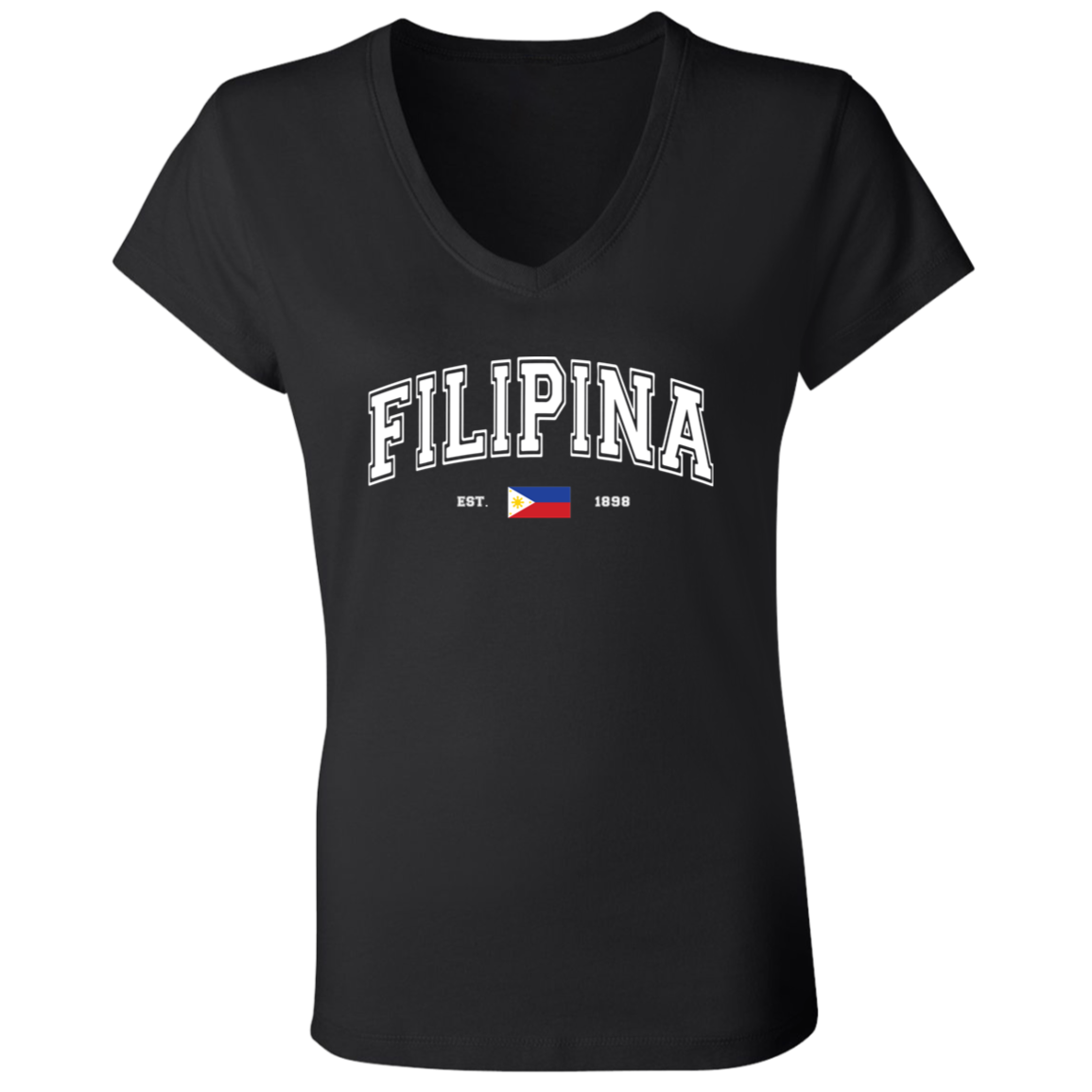 Filipina Est 1898 Ladies' Jersey V-Neck T-Shirt