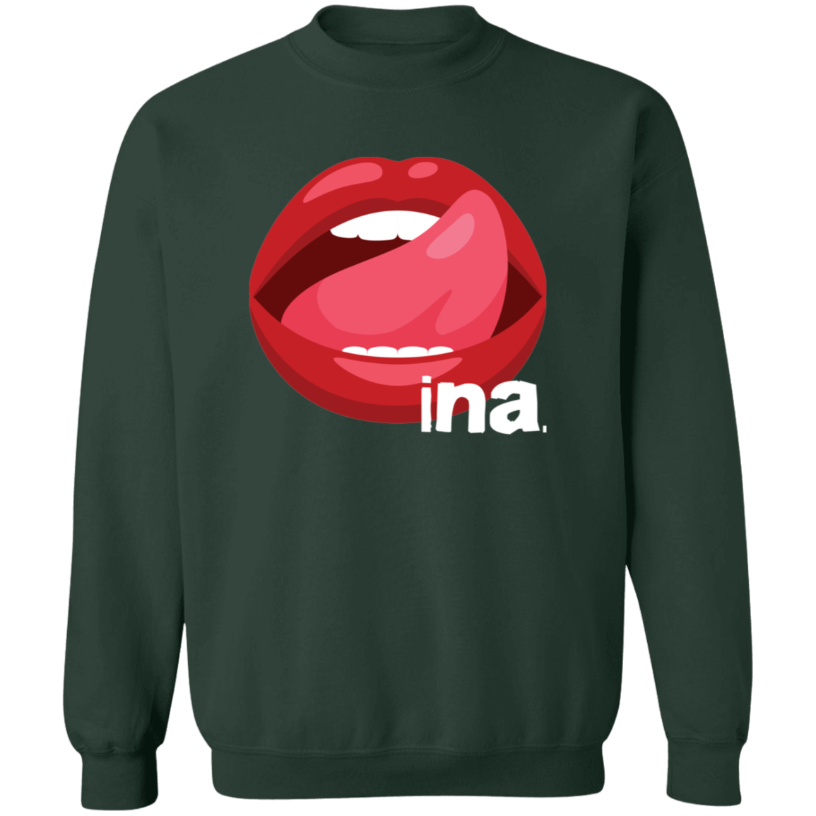 Tongue Ina Unisex Crewneck Pullover Sweatshirt