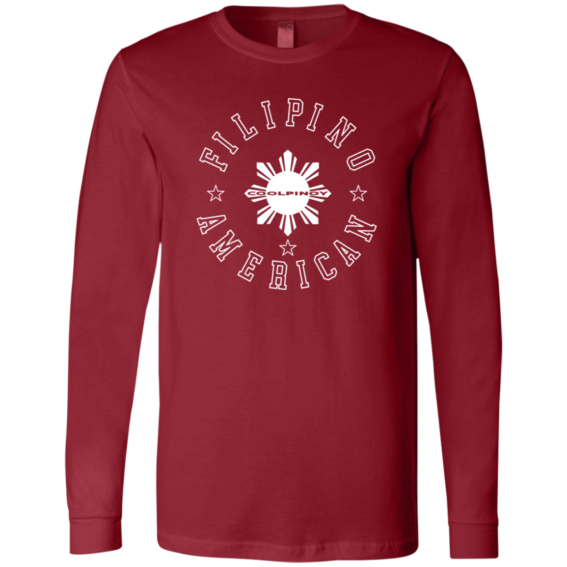 Filipino American White Sun Unisex Jersey Long Sleeve T-Shirt