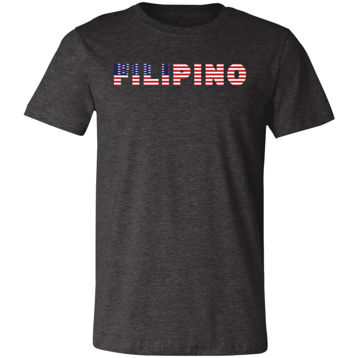 Filipino with US Flag Embedded Unisex Jersey T-Shirt