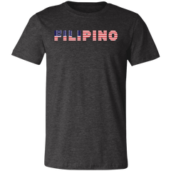 Filipino with US Flag Embedded Unisex Jersey T-Shirt