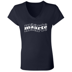 Maarte in Triple Ladies Jersey V-Neck T-Shirt