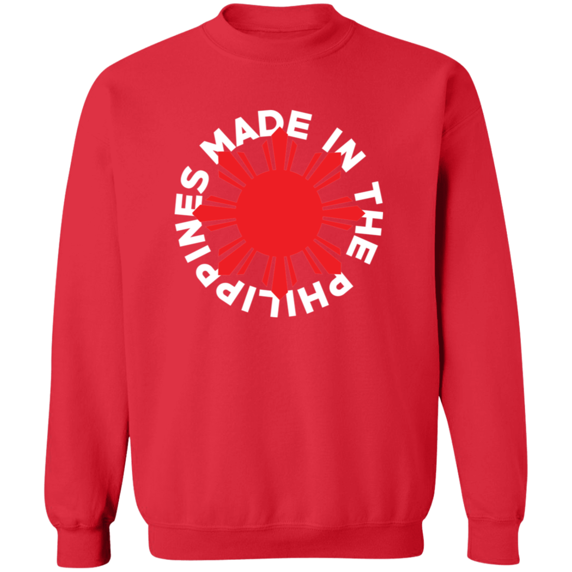 Made in the Philippines Red Sun Unisex Crewneck Pullover Sweatshirt