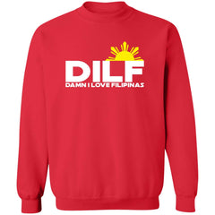 DILF Damn I Love Filipinas Unisex Crewneck Pullover Sweatshirt