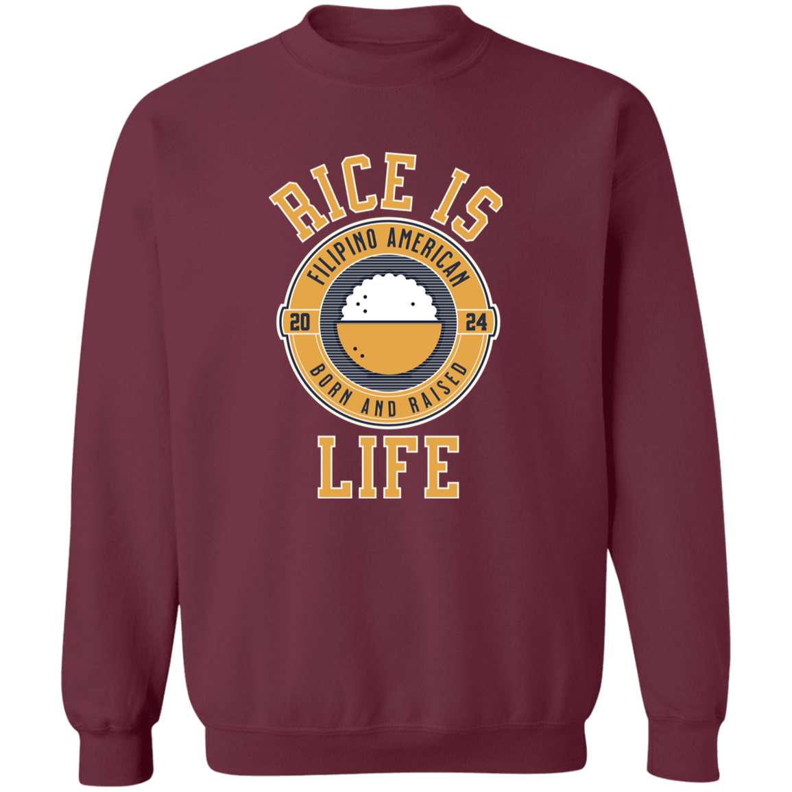 RIce is Life Unisex Crewneck Pullover Sweatshirt