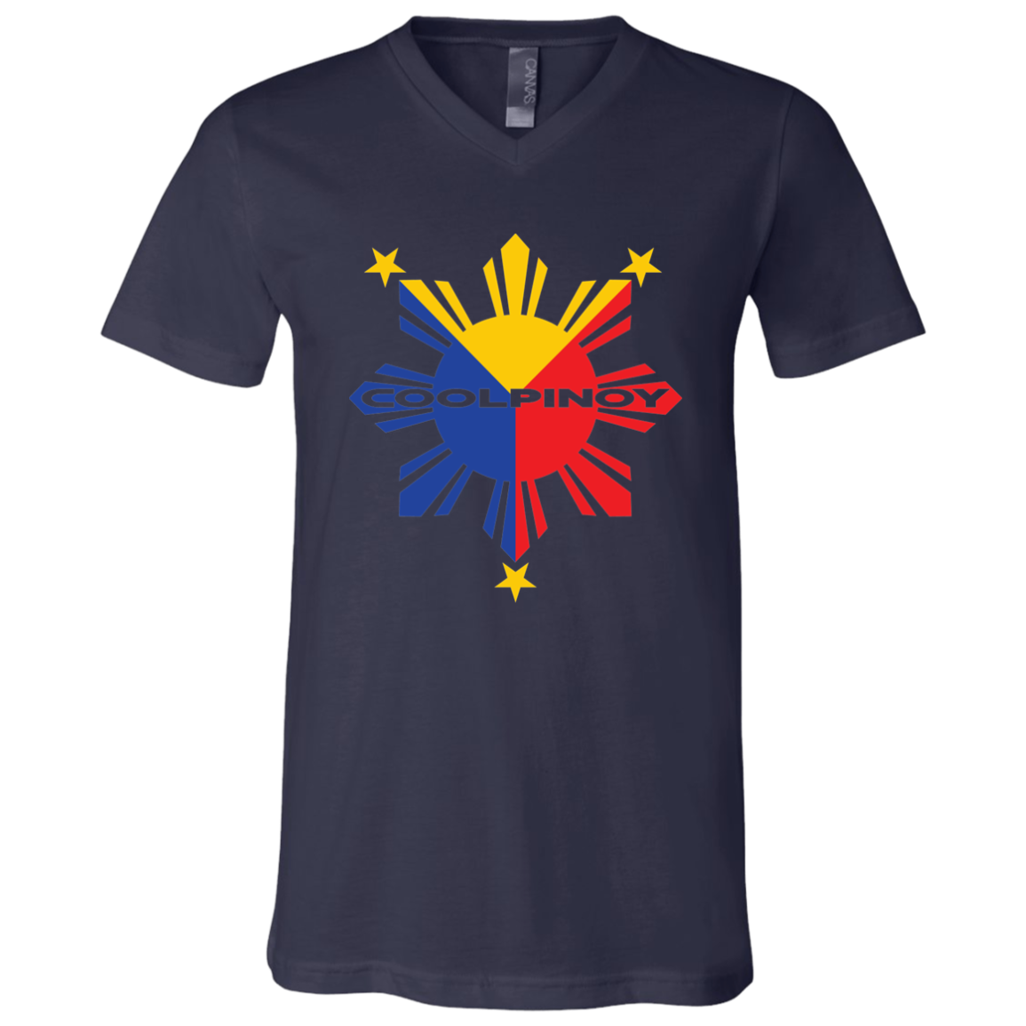 CoolPinoy Tricolor Unisex Jersey V-Neck T-Shirt