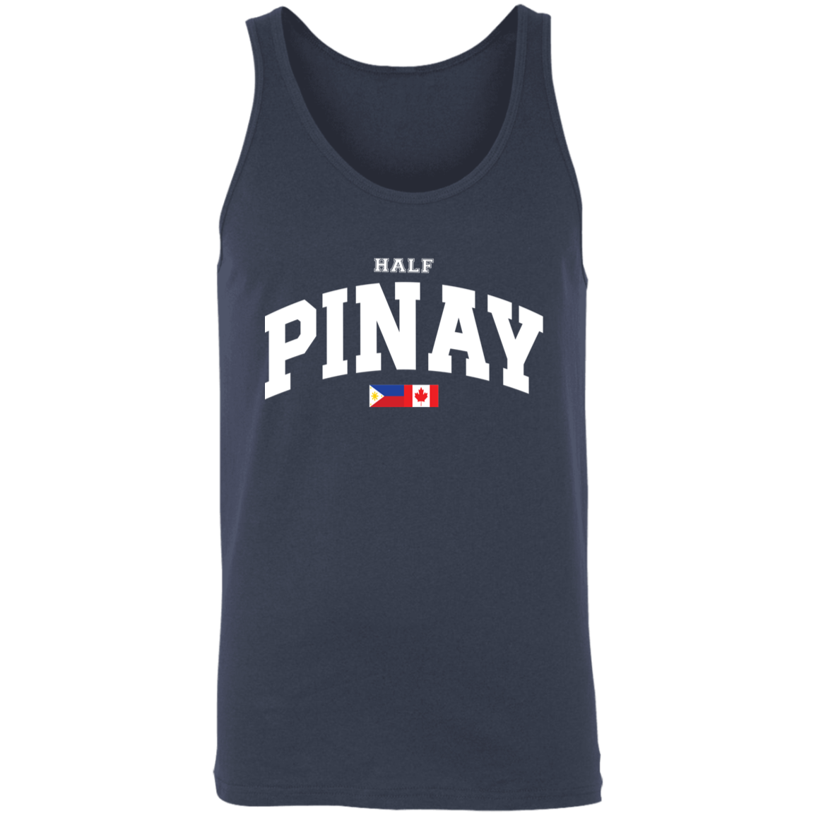 Half Pinay FILCAN Flag Unisex Cotton Tank Top