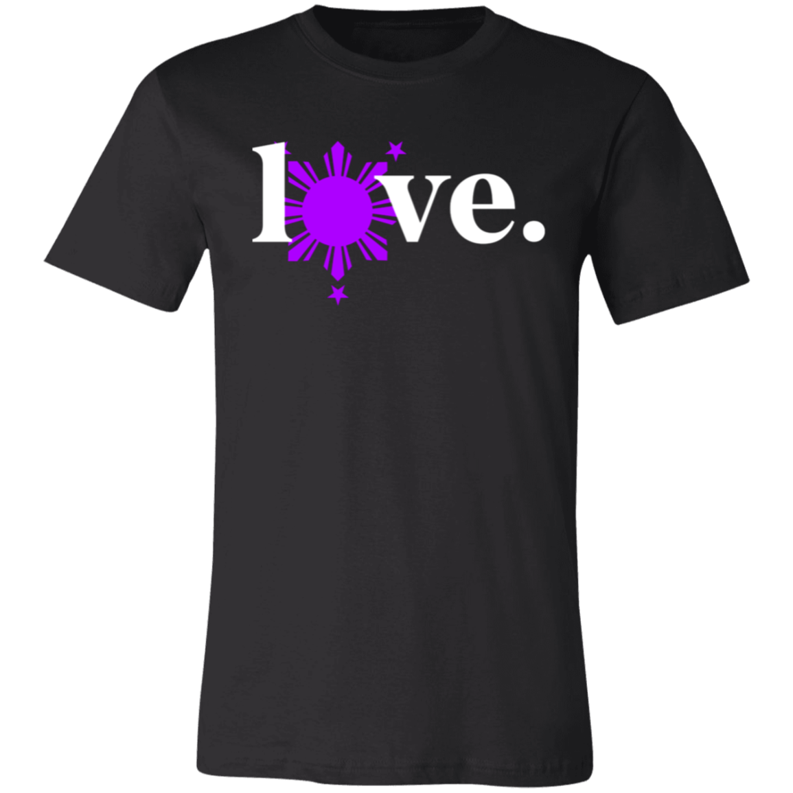 Love with Purple Sun and Stars Unisex Jersey T-Shirt