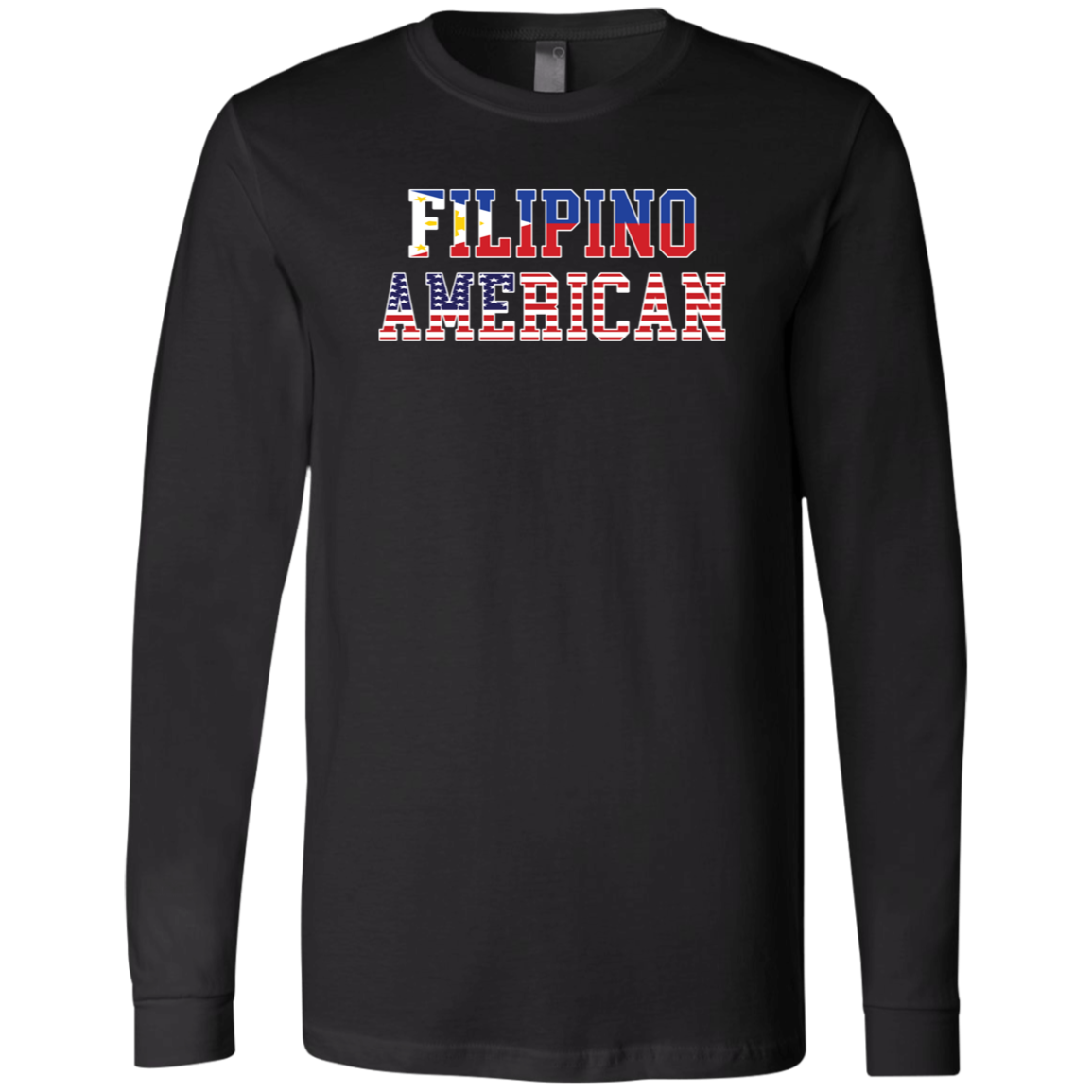 Filipino American Flags Unisex Jersey Long Sleeve T-Shirt