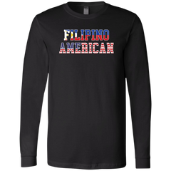 Filipino American Flags Unisex Jersey Long Sleeve T-Shirt