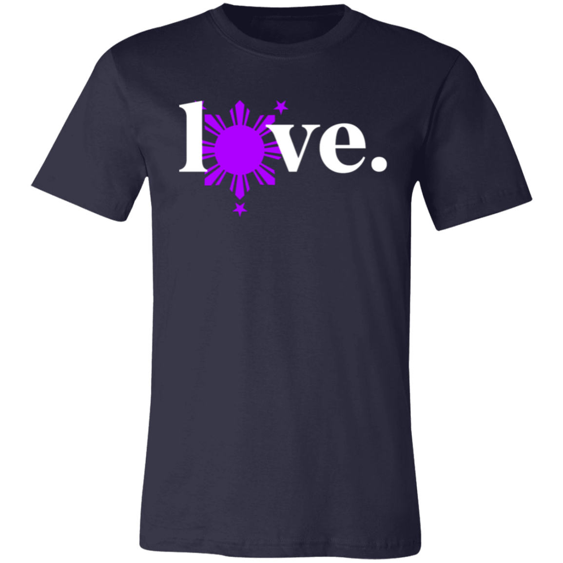 Love with Purple Sun and Stars Unisex Jersey T-Shirt