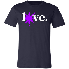 Love with Purple Sun and Stars Unisex Jersey T-Shirt