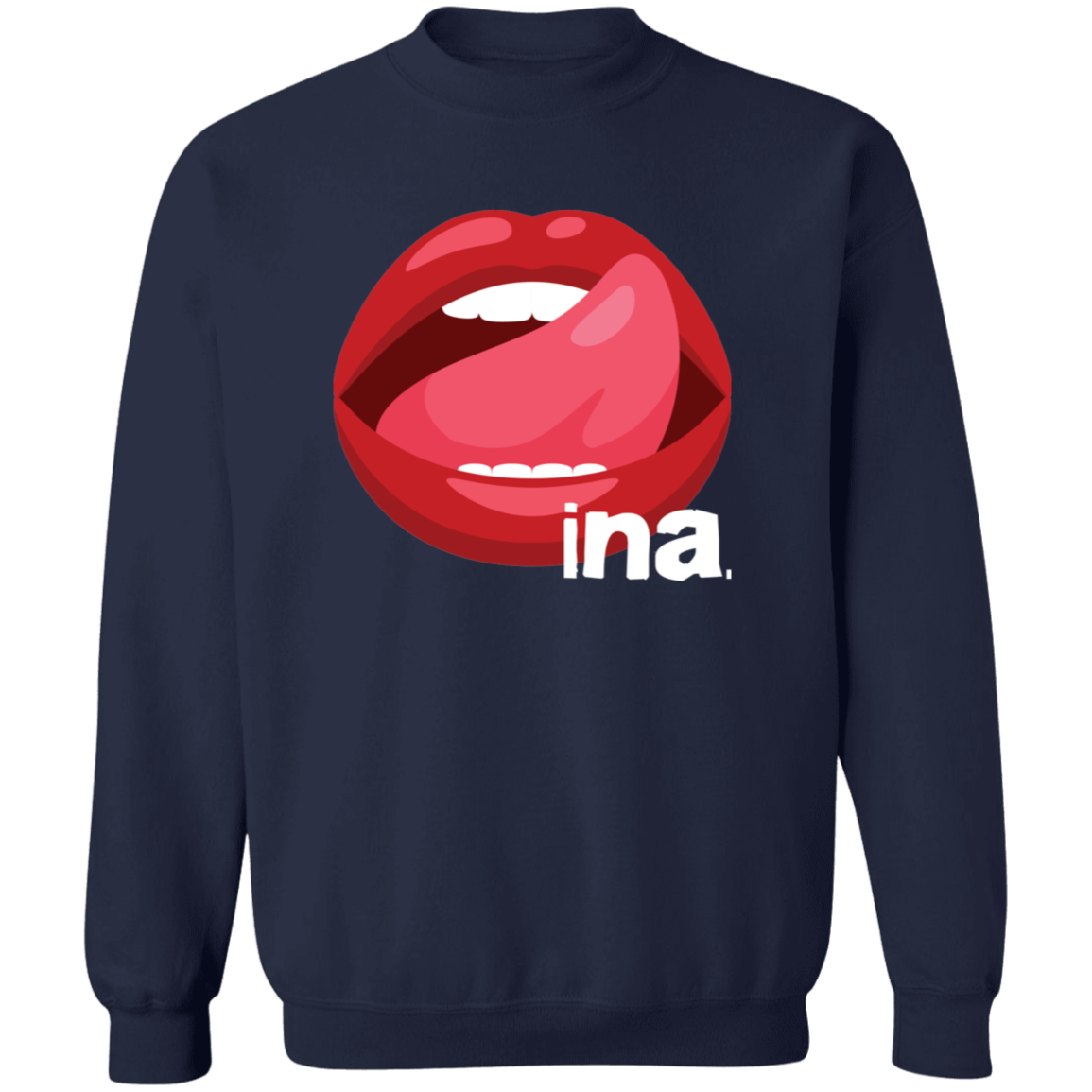 Tongue Ina Unisex Crewneck Pullover Sweatshirt