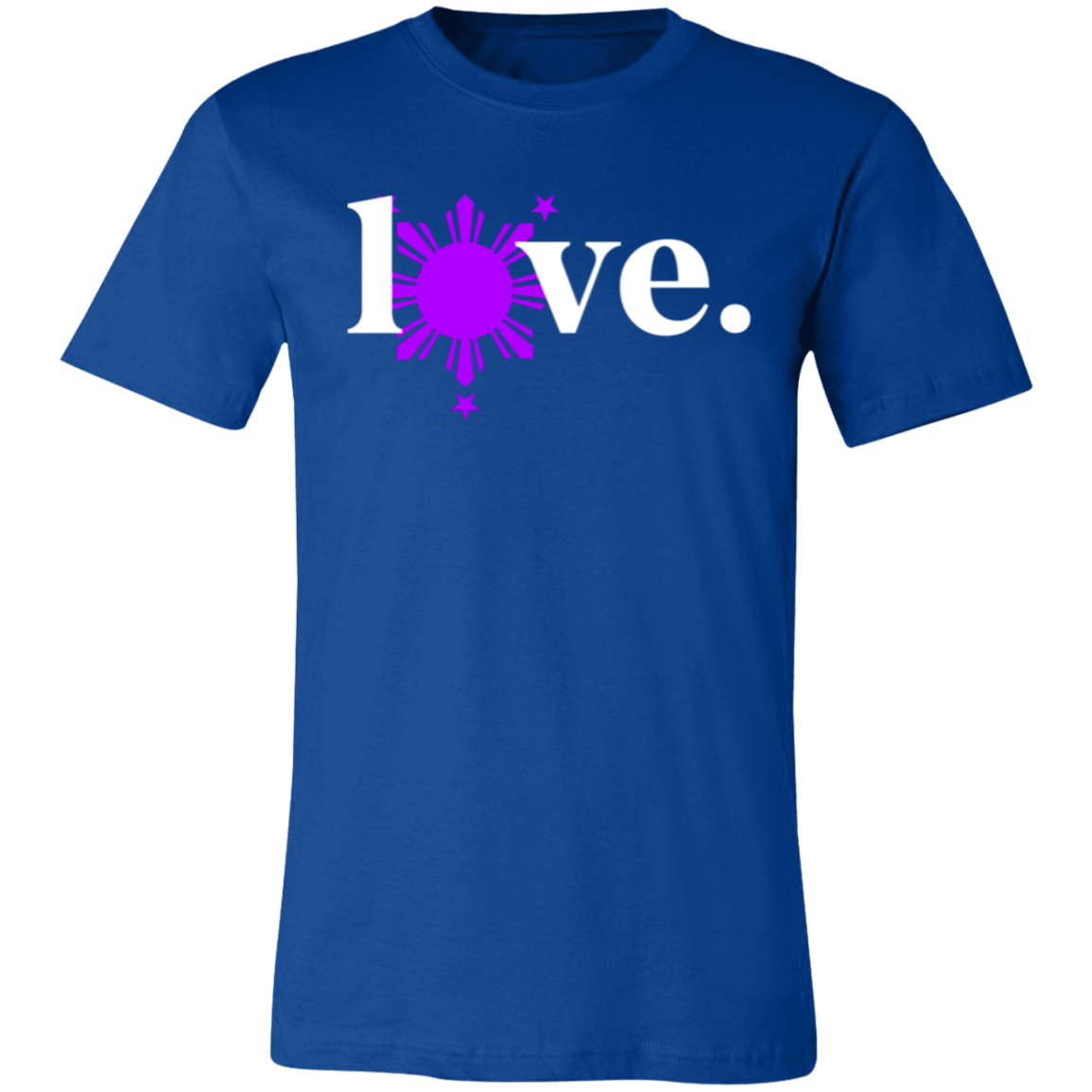 Love with Purple Sun and Stars Unisex Jersey T-Shirt