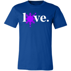 Love with Purple Sun and Stars Unisex Jersey T-Shirt