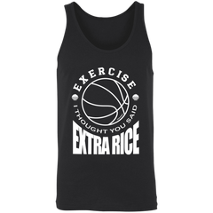 Exercise I Thought You Said Extra Rice Basketball Unisex Cotton Tank Top