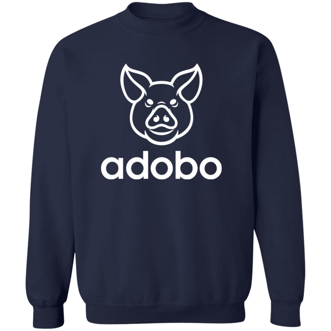 Adobo Pig Head Unisex Crewneck Pullover Sweatshirt