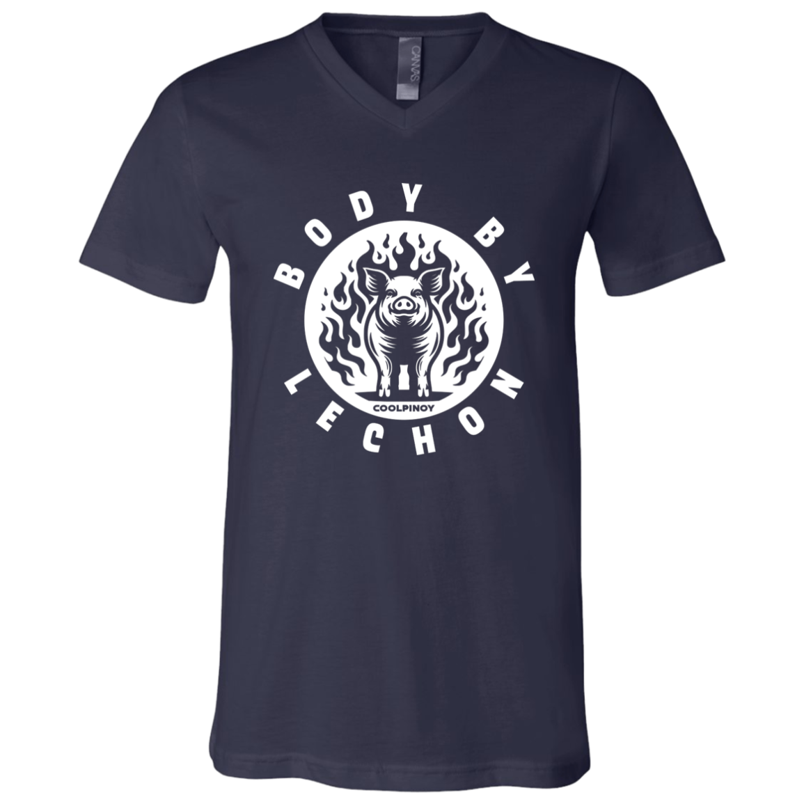 Body By Lechon Circle Unisex Jersey V-Neck T-Shirt