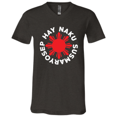 Hay Naku Susmaryosep Red Sun Unisex Jersey V-Neck T-Shirt