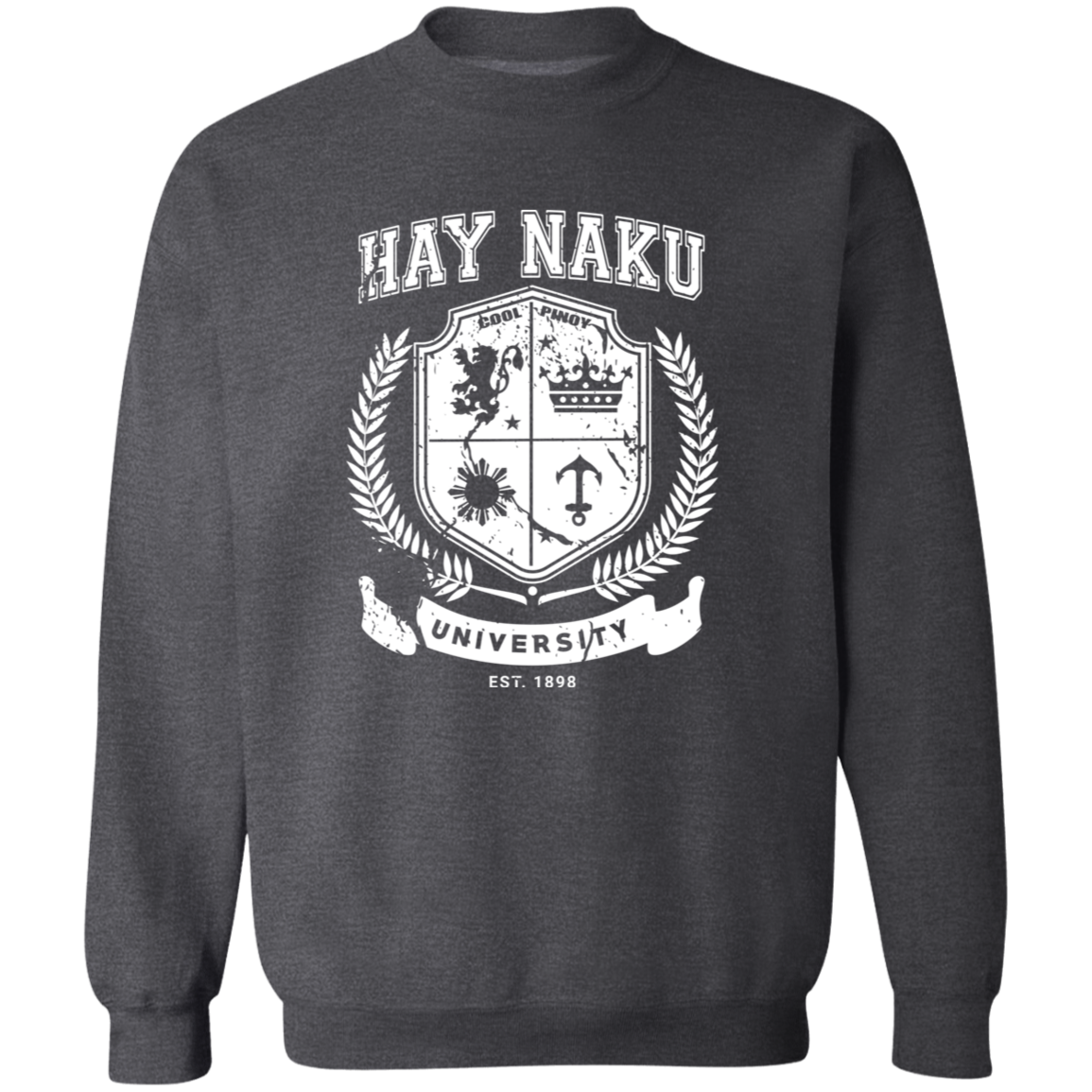 Hay Naku University Distressed CP Unisex Crewneck Pullover Sweatshirt