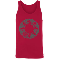 Sun and Stars in Circle Distressed Unisex Cotton Tank Top