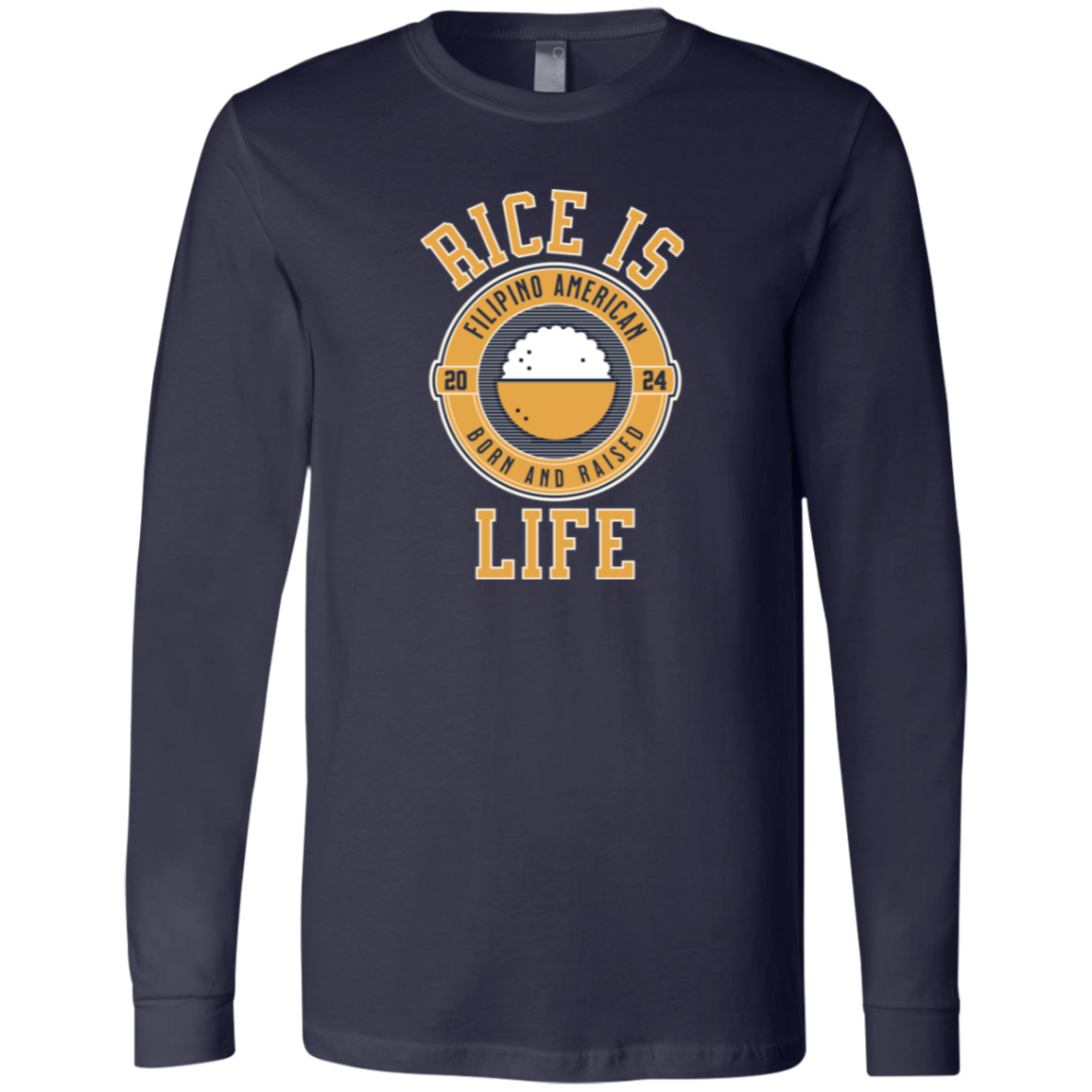 RIce is Life Mens Jersey Long Sleeve T-Shirt