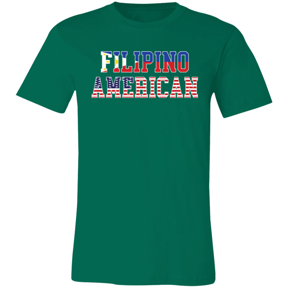 Filipino American Flags Unisex Jersey T-Shirt