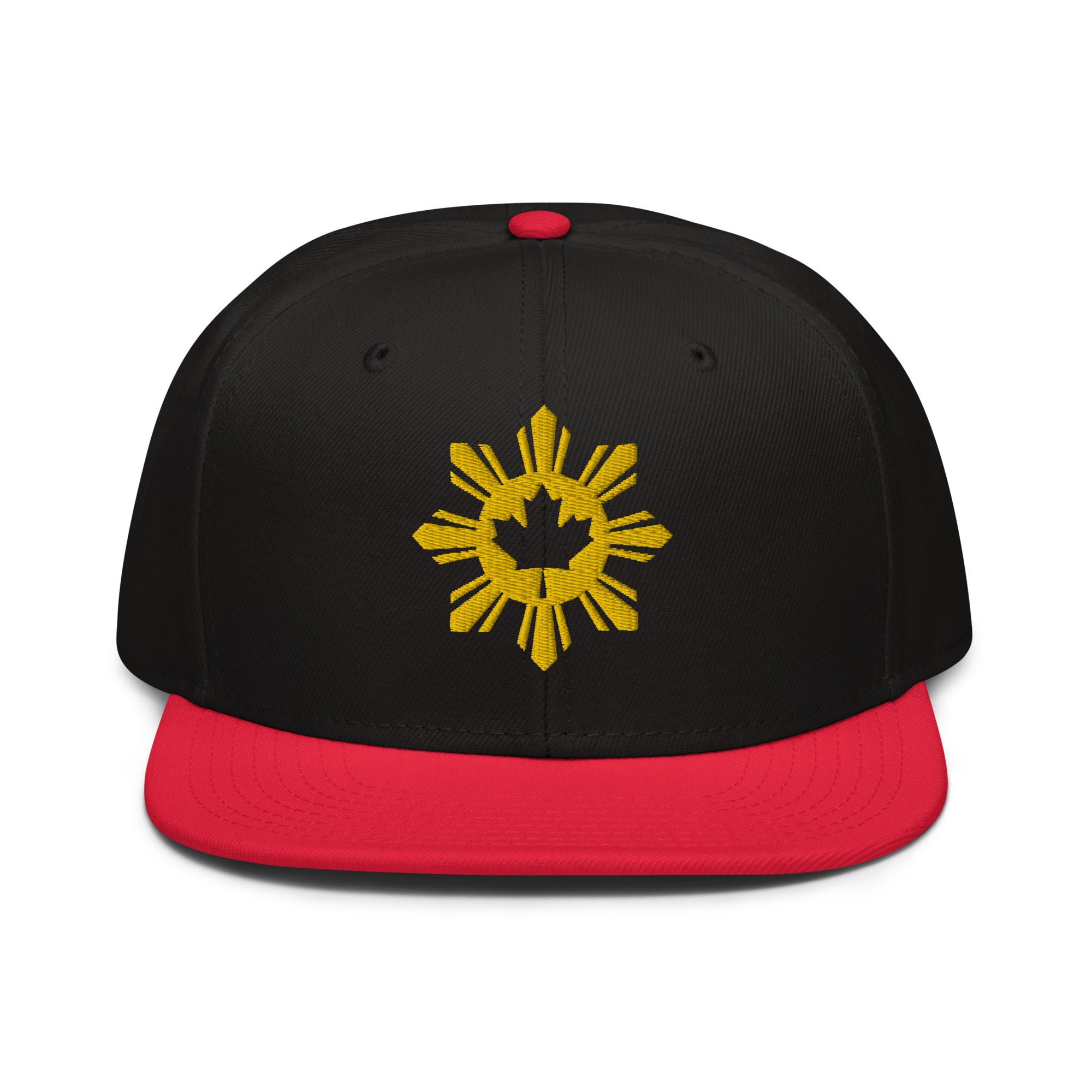 Filipino Canadian Sun and Maple Leaf Snapback Hat