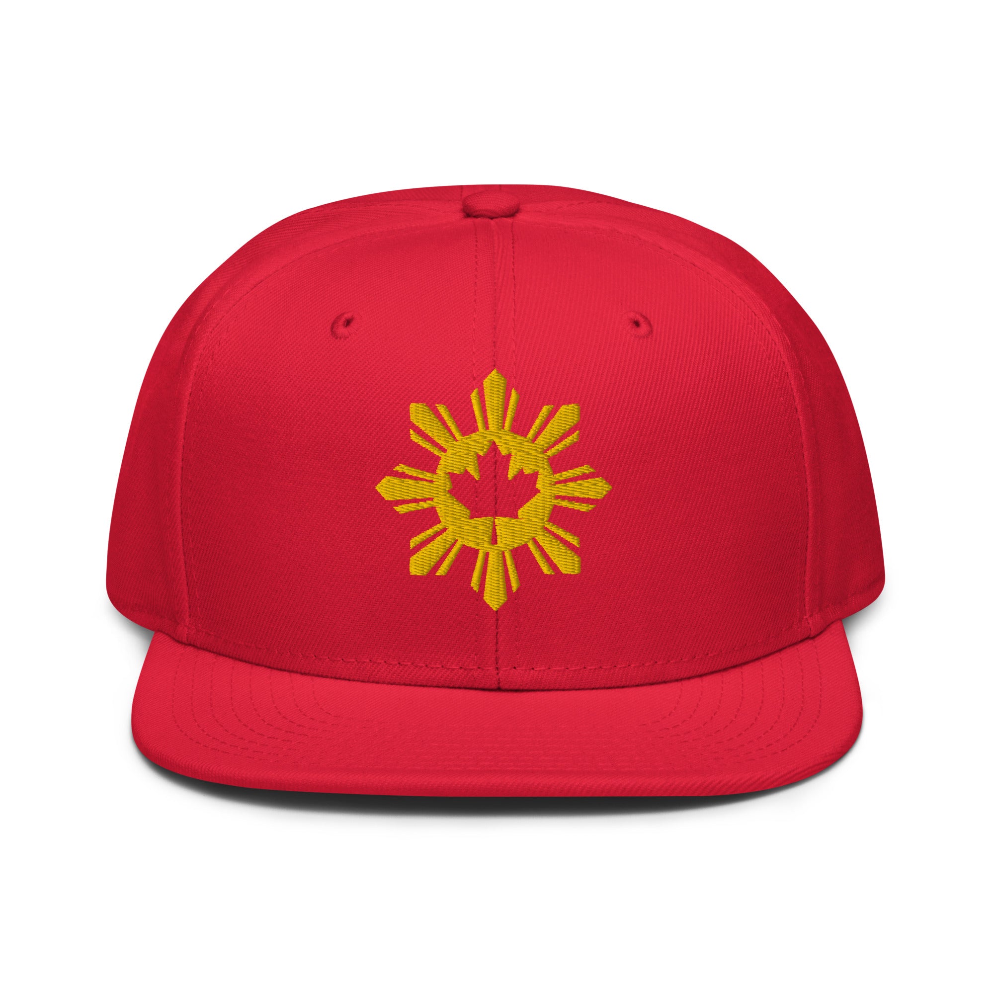 Filipino Canadian Sun and Maple Leaf Snapback Hat