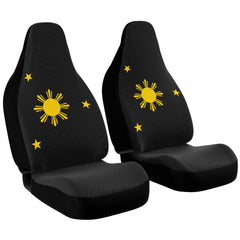 Yellow Sun and Stars Car Seat Covers