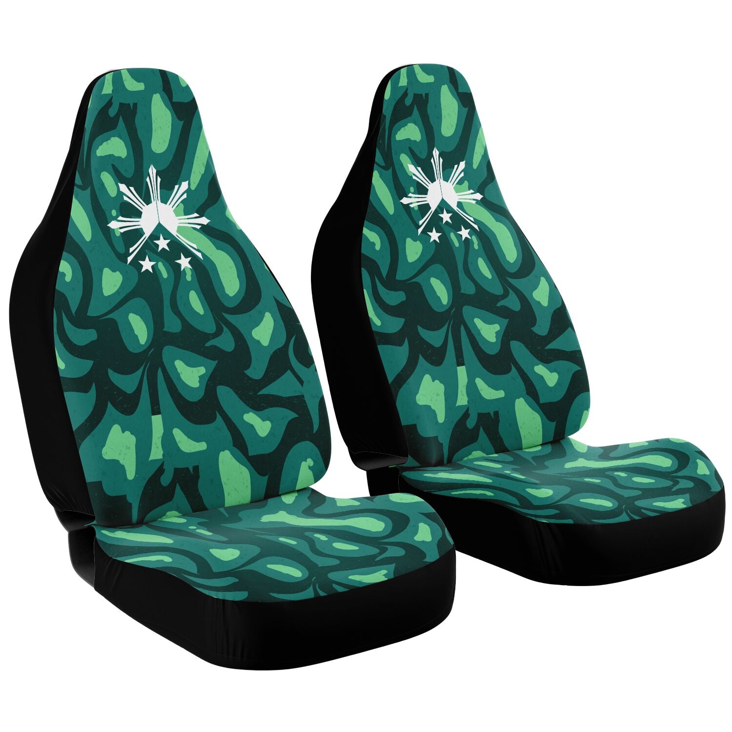 Camouflage Sun and Stars Car Seat Covers